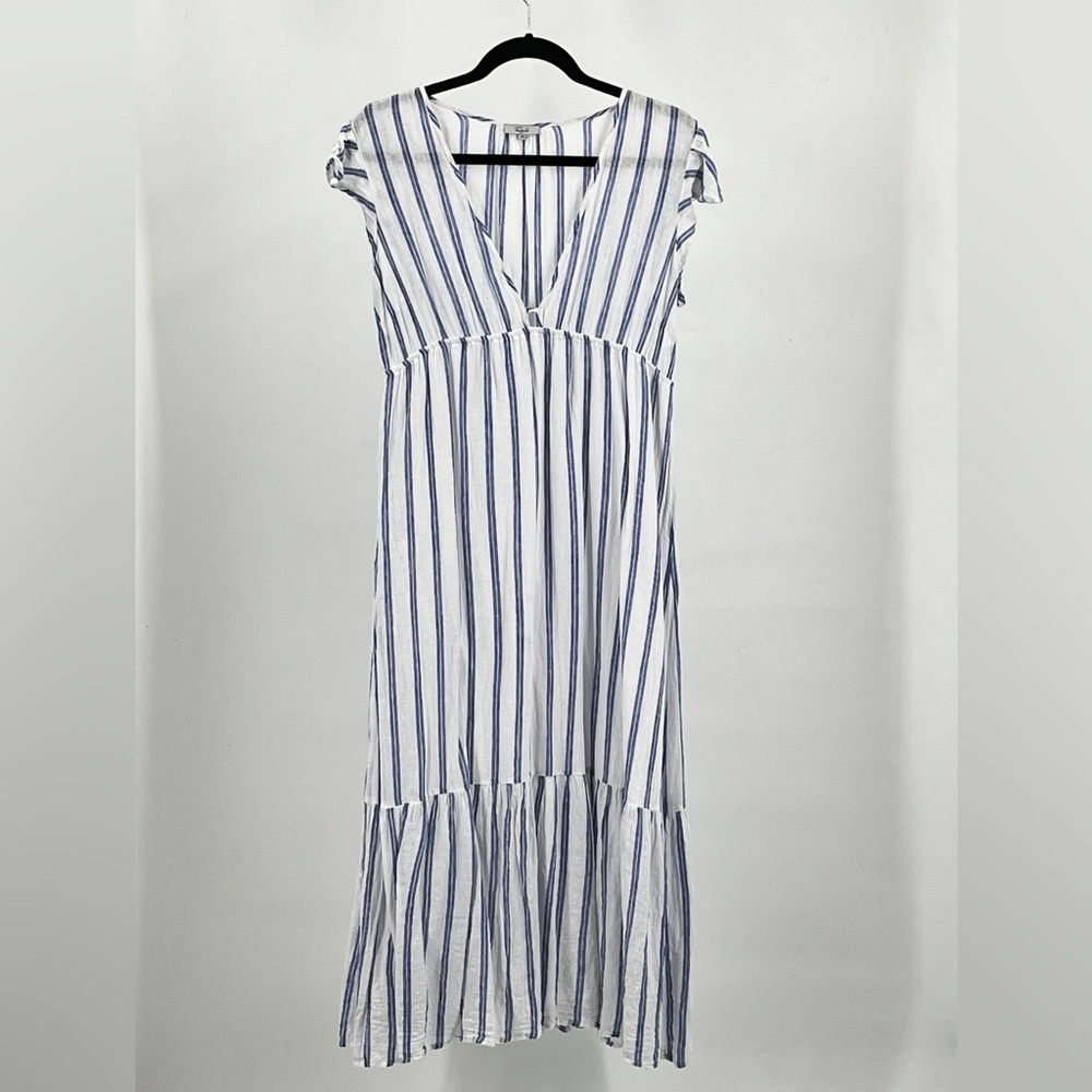 Rails Blue and White Striped Maxi Dress